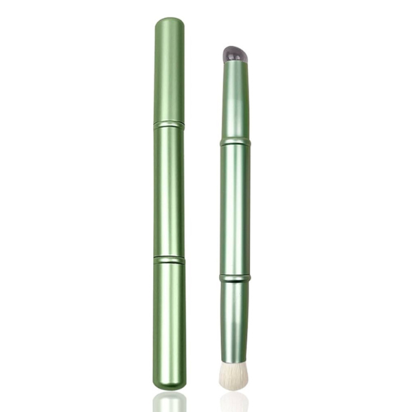 Brocha para maquillaje doble punta. Silicona/pelo sintético